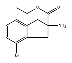 ethyl 2-amino-4-bromo-2,3-dihydro-1H-indene-2-carboxylate 结构式
