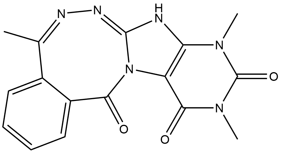 Purino[5,?6-?d]?[2,?3,?5]?benzotriazocine-?10,?12,?14(7H,?9H,?11H)?-?trione, 5,?9,?11-?trimethyl- (9CI) 结构式