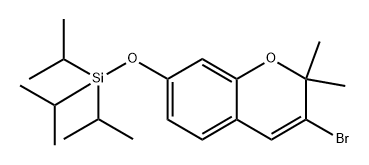 (3-Bromo-2,2-dimethyl-2H-chromen-7-yloxy)-triisopropyl-silane 结构式