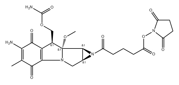 1 alpha-(4-(N-succinimidoxycarbonyl)butyryl)mitomycin C 结构式