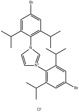 1,3-双(4-溴-2,6-二异丙基苯基)-1H-咪唑-3-鎓氯化物 结构式