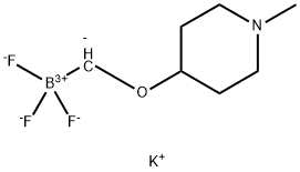 三氟(((1-甲基哌啶-4-基)氧基)甲基)硼酸钾 结构式