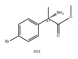 Benzeneacetic acid, α-amino-4-bromo-α-methyl-, methyl ester, hydrochloride (1:1), (αS)- 结构式