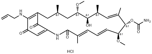 17-(烯丙基氨基)-17-去甲基格尔德霉素盐酸盐 结构式