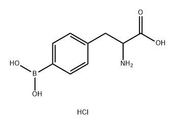 4-Borono-D,L-phenylalanine hydrochloride 结构式
