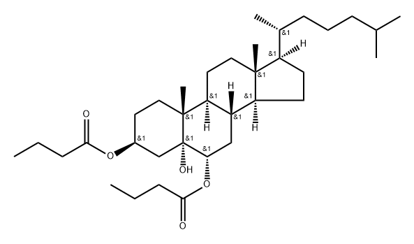 3,5,6胆甾三醇3,6-二丁酸酯 结构式