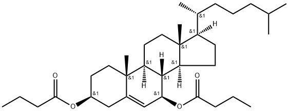 胆甾--5-烯-3,7-二醇二丁酸酯 结构式