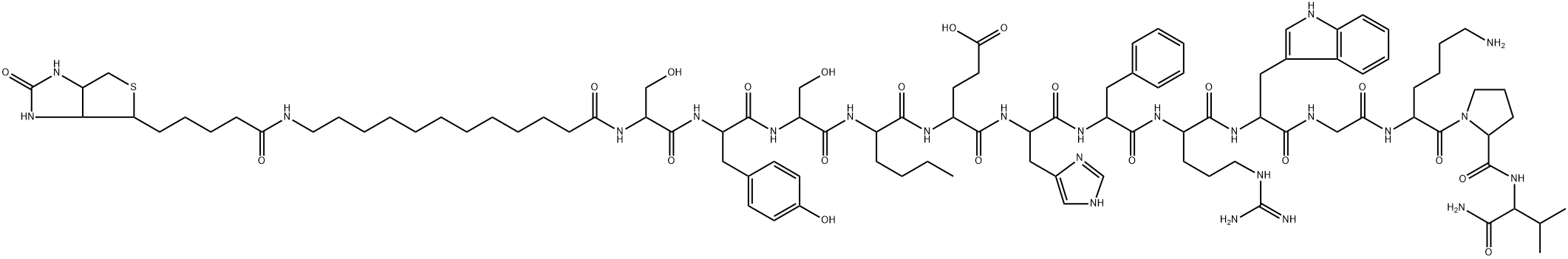 MSH, 12-Bct-1-N(alpha)-dodecanoyl-Ser-4-Nle-7-Phe-alpha- 结构式