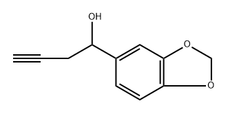 1-(苯并[D][1,3]二氧代-5-基)丁-3-炔-1-醇 结构式