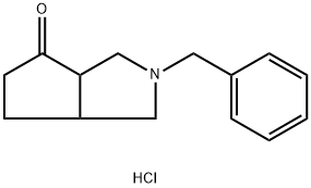2-苄基六氢环戊[C]吡咯-4(1H)-酮盐酸盐 结构式