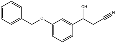 β-Hydroxy-3-(phenylmethoxy)benzenepropanenitrile 结构式