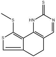 9-(甲硫基)-5,6-二氢噻吩并[3,4-H]喹唑啉-2(1H)-硫酮 结构式