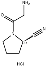 2-Pyrrolidinecarbonitrile, 1-(2-aminoacetyl)-, hydrochloride (1:1), (2S)- 结构式