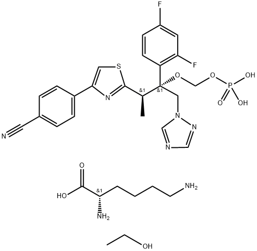 磷酸咪康唑 L-赖氨酸乙醇 结构式