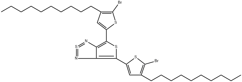 Thieno[3,4-c][1,2,5]thiadiazole-2-SIV, 4,6-bis(5-bromo-4-decyl-2-thienyl)- (9CI) 结构式