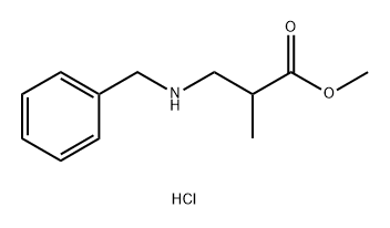 3-(苄氨基)-2-甲基丙酸甲酯盐酸盐 结构式