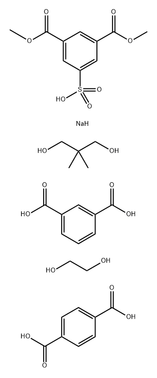 1,3-Dimethyl 5-sulfo-1,3-benzenedicarboxylate sodium salt polymer with 1,3-benzenedicarboxylic acid, 1,4-benzenedicarboxylic acid, 2,2-dimethyl-1,3-propanediol and 1,2-ethanediol 结构式