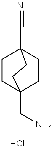 4-(氨基甲基)双环[2.2.2]辛烷-1-腈盐酸盐 结构式