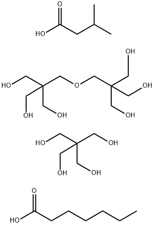 Heptanoic acid, mixed esters with dipentaerythritol, 3-methylbutanoic acid and pentaerythritol 结构式