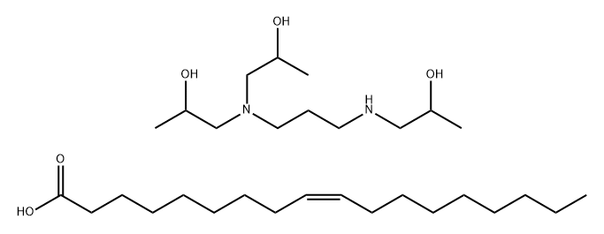 9-Octadecenoic acid (Z)-, diesters with 1,1'-[[3-[(2-hydroxypropyl)amino]propyl]imino]bis[2-propanol] N-tallow alkyl derivs. 结构式