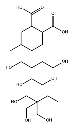 1,2-Cyclohexanedicarboxylic acid, 4-methyl-, mixed esters with 1,4-butanediol, ethylene glycol and trimethylolpropane 结构式