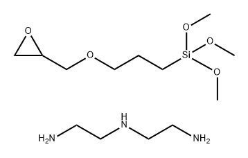 1,2-Ethanediamine, N-(2-aminoethyl)-, reaction products with trimethoxy[3-(oxiranylmethoxy)propyl]silane 结构式