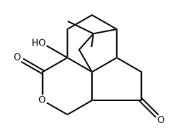 (3aS)-3,3aα,5,5aβ,6,7,8,8a-Octahydro-8aα-hydroxy-10,10-dimethyl-6α,8bα-ethano-8bH-cyclopenta[de]-2-benzopyran-1,4-dione 结构式