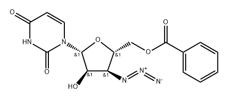 Uridine, 3'-?azido-?3'-?deoxy-?, 5'-?benzoate 结构式