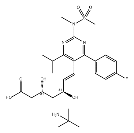 瑞舒伐他汀叔丁胺盐 结构式