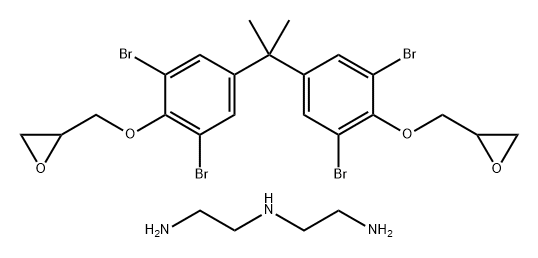 1,2-Ethanediamine, N-(2-aminoethyl)-, reaction products with 2,2'-[(1-methylethylidene)bis[(2,6-dibromo-4,1-phenylene)oxymethylene]]bis[oxirane] 结构式