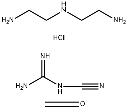 Guanidine, cyano-, reaction products with diethylenetriamine hydrochloride and formaldehyde  结构式