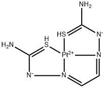 glyoxal bis(thiosemicarbazone)-platinum complex 结构式