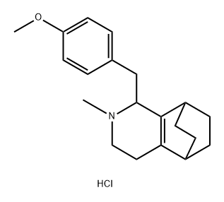 5,8-Ethanoisoquinoline, 1,2,3,4,5,6,7,8-octahydro-1-[(4-methoxyphenyl)methyl]-2-methyl-, hydrochloride (1:1) 结构式