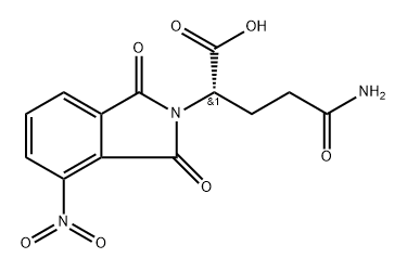 2H-Isoindole-2-acetic acid, α-(3-amino-3-oxopropyl)-1,3-dihydro-4-nitro-1,3-dioxo-, (αS)- 结构式