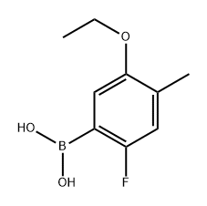 5-Ethoxy-2-fluoro-4-methylphenylboronic aicd 结构式