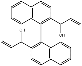 (Α2S,Α2'S,1R)-Α2,Α2'-二乙烯基-联萘-2,2'-二甲醇 结构式