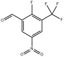 2-氟-5-硝基-3-(三氟甲基)苯甲醛 结构式