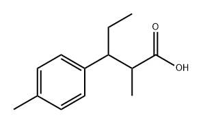 2-甲基-3-(对甲苯基)戊酸 结构式