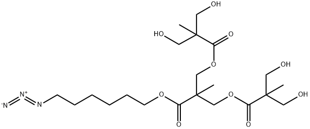 POLYESTER BIS-MPA DENDRON, 4 HYDROXYL, 1 AZIDE 结构式