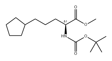 Boc-(S)-5-cyclopentyl-2-(methylamino)pentanoic acid 结构式