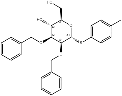 4-甲基苯基2,3-二-O-苄基-1-硫代-Α-D-甘露糖 结构式