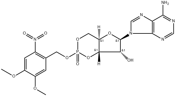 4,5-dimethoxy-2-nitrobenzyl cyclic AMP 结构式