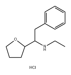 N-乙基-2-苯基-1-(四氢呋喃-2-基)乙-1-胺盐酸盐 结构式