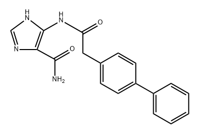 4- [2-([1,1'-联苯]-4-基)乙酰胺基] -1H-咪唑-5-甲酰胺 结构式