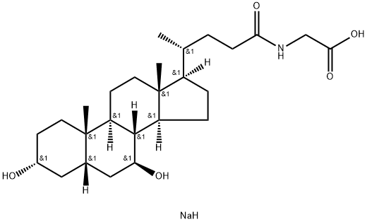 甘氨熊去氧胆酸钠 结构式