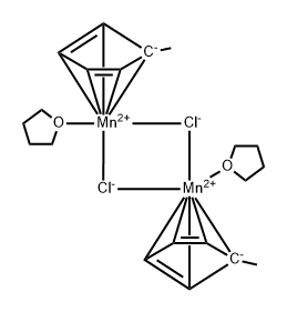 Manganese, di-μ-chlorobis[(1,2,3,4,5-η)-1-methyl-2,4-cyclopentadien-1-yl]bis(tetrahydrofuran)di- 结构式