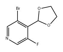 3-Bromo-4-(1,3-dioxolan-2-yl)-5-fluoropyridine 结构式