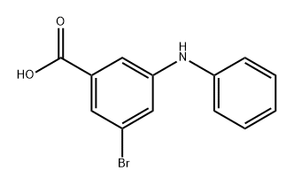 3-溴-5-(苯基氨基)苯甲酸 结构式