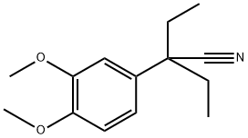 Benzeneacetonitrile, α,α-diethyl-3,4-dimethoxy- 结构式
