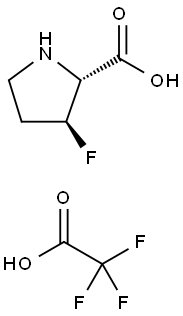 (2R,3S)-3-fluoropyrrolidine-2-carboxylic acid compound with 2,2,2-trifluoroacetic acid (1:1) 结构式